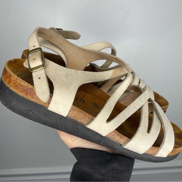 Hautnah Leather Strappy Cork Sole Sandal EU 40 US 9.5 - Picture 3 of 10